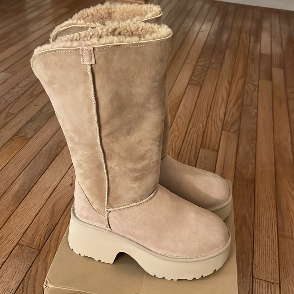 UGG Classic New Heights Genuine Shearling Cuffable Boot - Picture 3 of 16